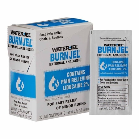 Water Jel Burn Jel Burn Relief Topical Gel 3.5 Gram Individual Packet, 25PK 600U-1.00.000